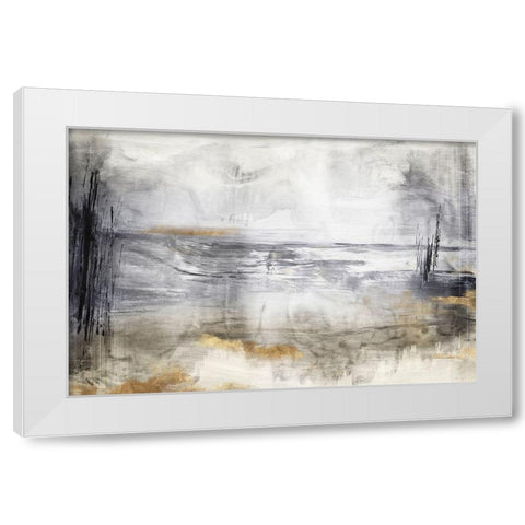 Still Blue Water II  White Modern Wood Framed Art Print by Woods, Maya