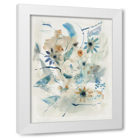 Woodland Flora I  White Modern Wood Framed Art Print by Woods, Maya