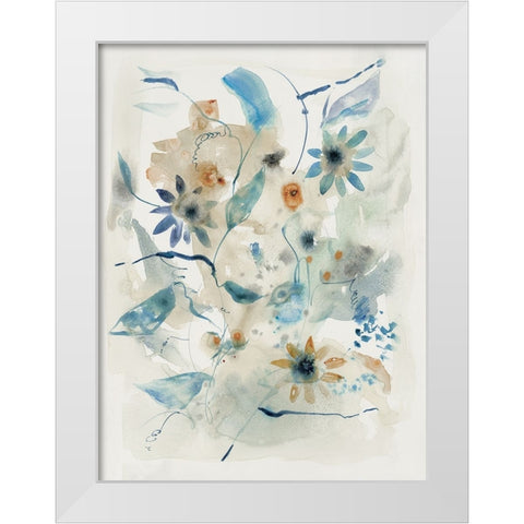 Woodland Flora I  White Modern Wood Framed Art Print by Woods, Maya