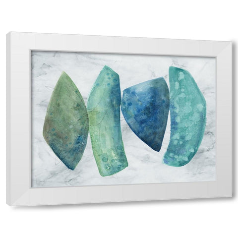 Rotating Form White Modern Wood Framed Art Print by Woods, Maya