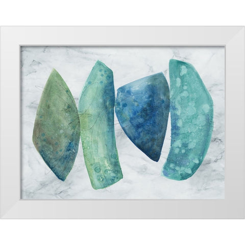 Rotating Form White Modern Wood Framed Art Print by Woods, Maya