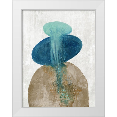 Galaxy of Blue  White Modern Wood Framed Art Print by Woods, Maya
