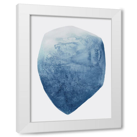 Luminous Blue I  White Modern Wood Framed Art Print by Woods, Maya