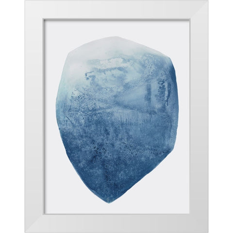 Luminous Blue I  White Modern Wood Framed Art Print by Woods, Maya