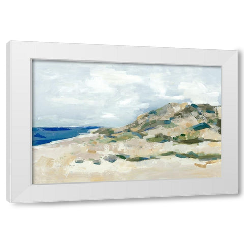 Sunny Beach Dune White Modern Wood Framed Art Print by Woods, Maya
