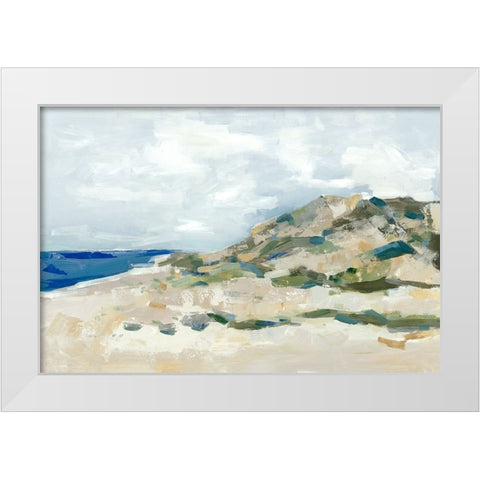 Sunny Beach Dune White Modern Wood Framed Art Print by Woods, Maya