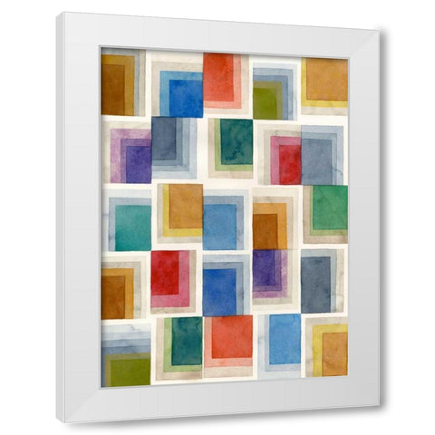 Downtown I White Modern Wood Framed Art Print by Galapon, Nikki