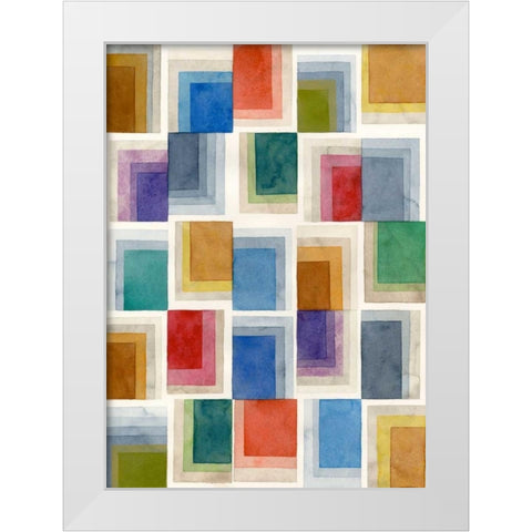 Downtown I White Modern Wood Framed Art Print by Galapon, Nikki