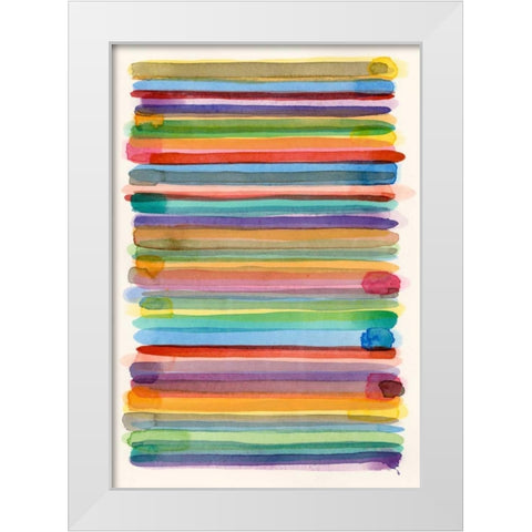 Downtown II White Modern Wood Framed Art Print by Galapon, Nikki