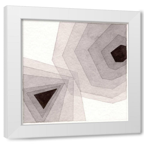 Meld I White Modern Wood Framed Art Print by Nikki Galapon