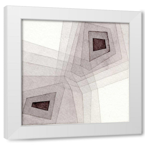 Meld III White Modern Wood Framed Art Print by Nikki Galapon