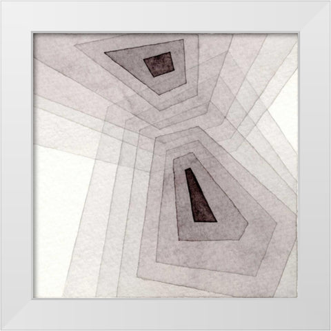 Meld V  White Modern Wood Framed Art Print by Galapon, Nikki