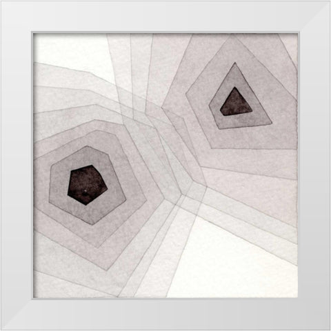 Meld VI White Modern Wood Framed Art Print by Galapon, Nikki