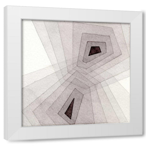 Meld VII  White Modern Wood Framed Art Print by Galapon, Nikki