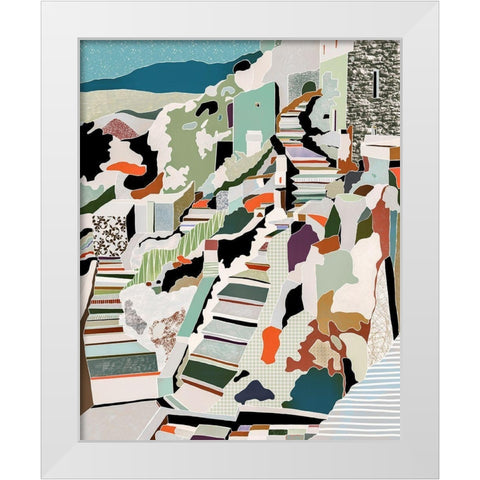 Matera White Modern Wood Framed Art Print by Galapon, Nikki