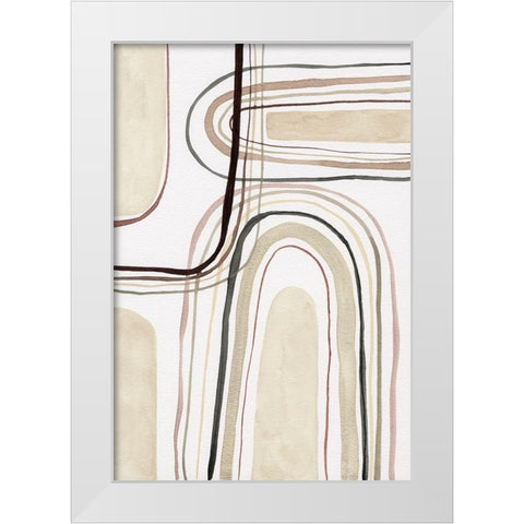 Arounds I  White Modern Wood Framed Art Print by Galapon, Nikki