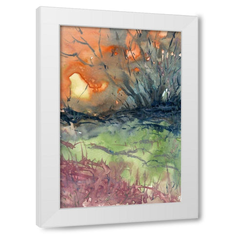 Morning Rays White Modern Wood Framed Art Print by Noble, Randy