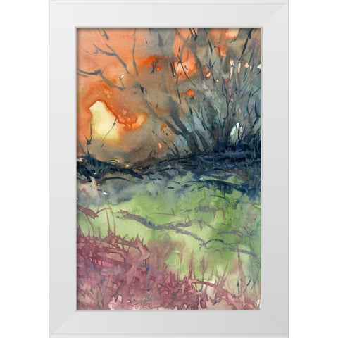 Morning Rays White Modern Wood Framed Art Print by Noble, Randy