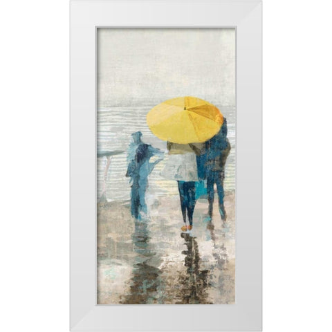 Umbrellas II White Modern Wood Framed Art Print by Ciulini, Andrea