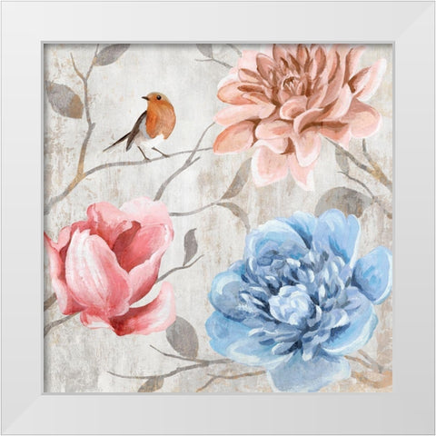 Blossoming Buds I White Modern Wood Framed Art Print by Ciullini, Andrea