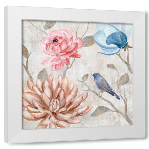 Blossoming Buds II White Modern Wood Framed Art Print by Ciullini, Andrea
