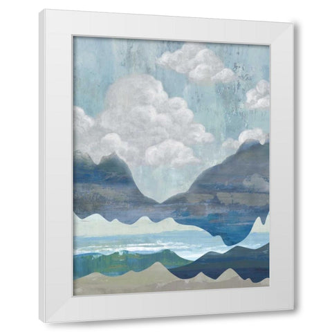 Cloudy Mountains I White Modern Wood Framed Art Print by Ciullini, Andrea