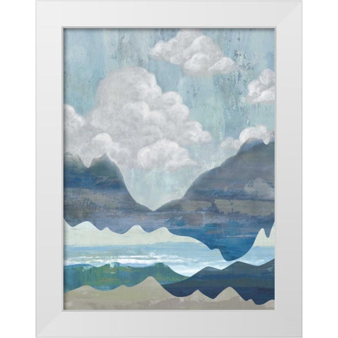 Cloudy Mountains I White Modern Wood Framed Art Print by Ciullini, Andrea