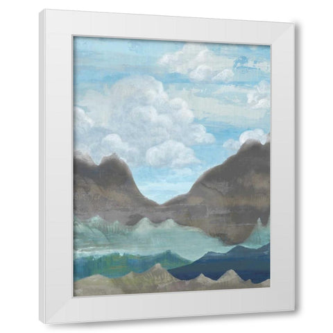 Cloudy Mountains II White Modern Wood Framed Art Print by Ciullini, Andrea