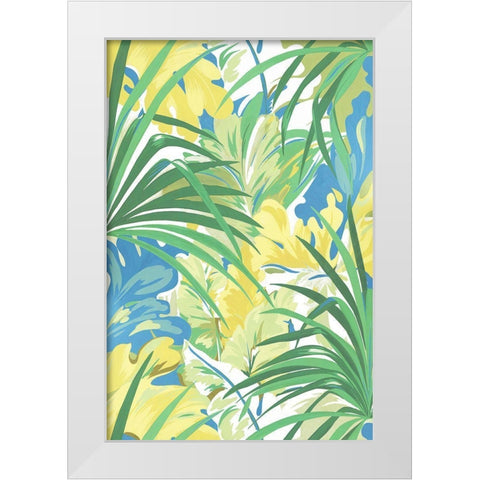 Tropical Flowers II  White Modern Wood Framed Art Print by Egan, N.H.