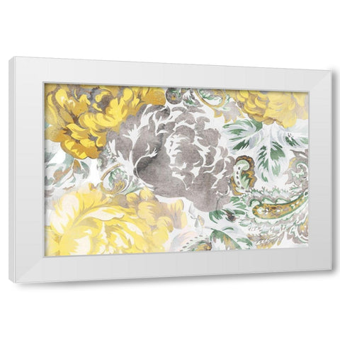 Chrysanthemum Garden I  White Modern Wood Framed Art Print by Egan, N.H.