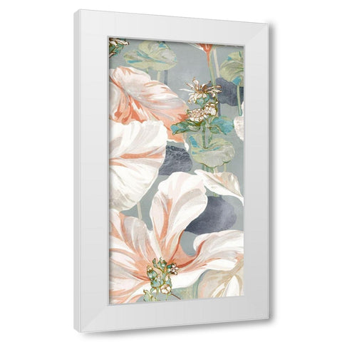 Flora I White Modern Wood Framed Art Print by Egan, N.H.