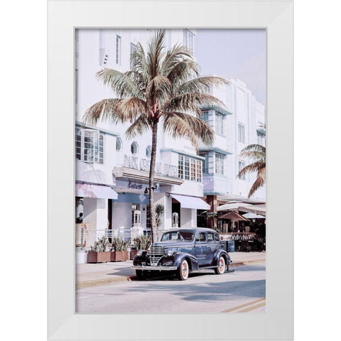 Miami Beach Park Central Hotel  White Modern Wood Framed Art Print by Haase, Andrea