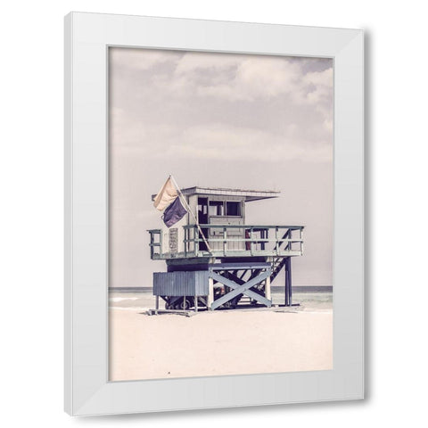 Miami Beach Lifeguard Tower White Modern Wood Framed Art Print by Haase, Andrea