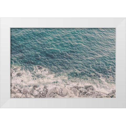 Portugal Travel Impression Surf  White Modern Wood Framed Art Print by Haase, Andrea