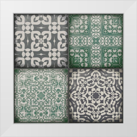 Kitchen Tiles IÂ  White Modern Wood Framed Art Print by Haase, Andrea