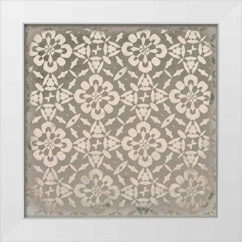 Beige Kitchen Tiles I  White Modern Wood Framed Art Print by Haase, Andrea