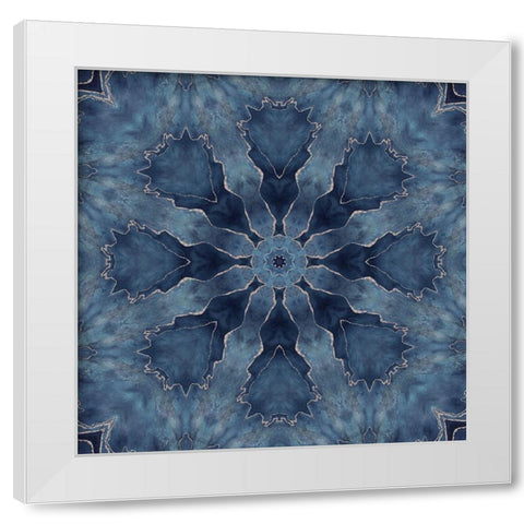 Navy Gold Tile I  White Modern Wood Framed Art Print by Haase, Andrea