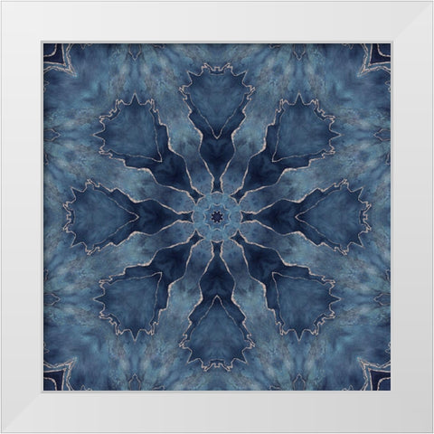 Navy Gold Tile I  White Modern Wood Framed Art Print by Haase, Andrea