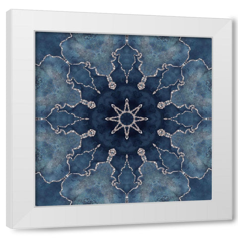 Navy Gold Tile II  White Modern Wood Framed Art Print by Haase, Andrea