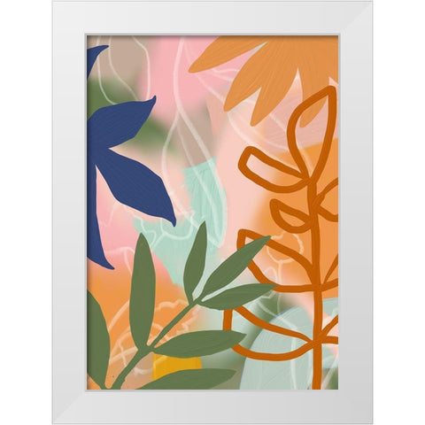 Summer Jungle I  White Modern Wood Framed Art Print by Haase, Andrea