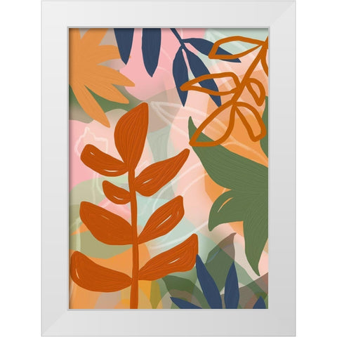 Summer Jungle II  White Modern Wood Framed Art Print by Haase, Andrea