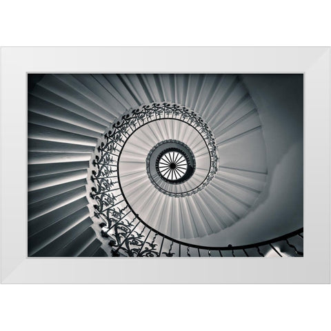 The Tulip Staircase White Modern Wood Framed Art Print by Jackson, Nick
