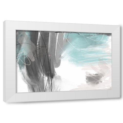 Ingenuity White Modern Wood Framed Art Print by Naskrent, Delores