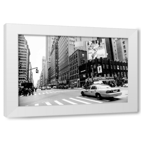 Fashion Avenue White Modern Wood Framed Art Print by Brooknam, John