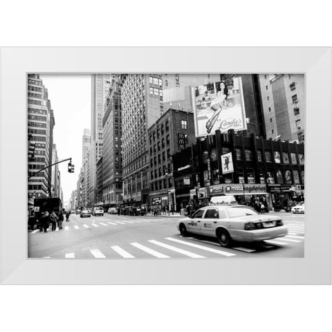 Fashion Avenue White Modern Wood Framed Art Print by Brooknam, John