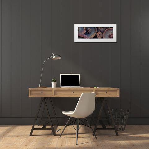 The Long Grind White Modern Wood Framed Art Print by Norm Stelfox