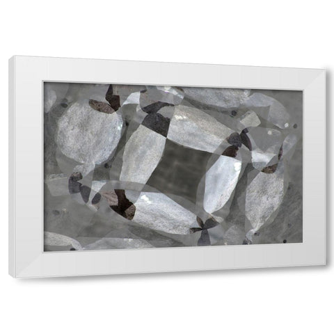 Paper Rocks II White Modern Wood Framed Art Print by Stelfox, Norm