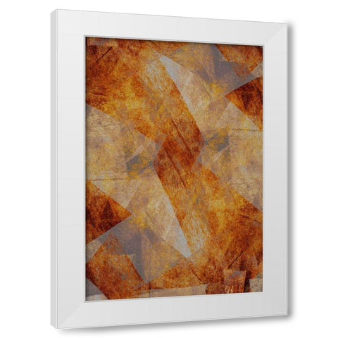 Brushed Copper White Modern Wood Framed Art Print by Stelfox, Norm