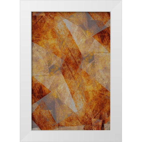 Brushed Copper White Modern Wood Framed Art Print by Stelfox, Norm