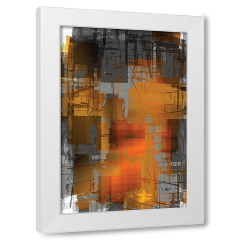 Orange Crush White Modern Wood Framed Art Print by Stelfox, Norm